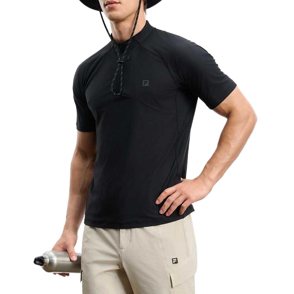 

Fila Explorer Sports Outdoor Влагоотводящая Дышащая Футболка с Коротким Рукавом Мужская Топы Глубокий Черный A11M437122F-BK M