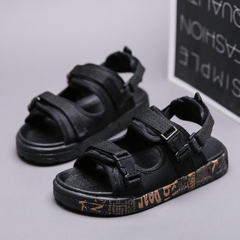 Children's Summer Fashion Lightweight Breathable Velcro Outdoor Casual Sandals Beach Shoes Slippers 26-37