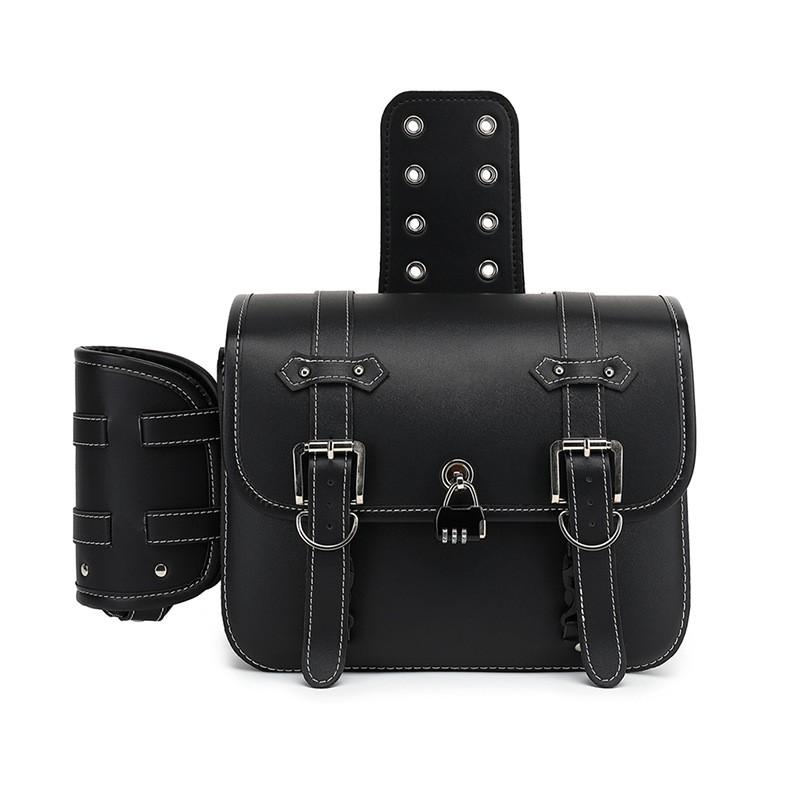 Universal Motorcycle Saddle Bag Side Pannier Waterproof Rider Electric Bike Cruiser Retro Style