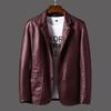 2019 Men's PU Leather Jacket: Warm, Casual, Fashionable Spring/Autumn Wear