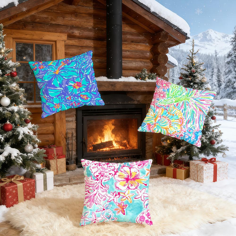 Cool Fashion Flower Painting cushion cover Home Office Birthday Anniversary Gifts Soft Skin Friendly Cushion Cover