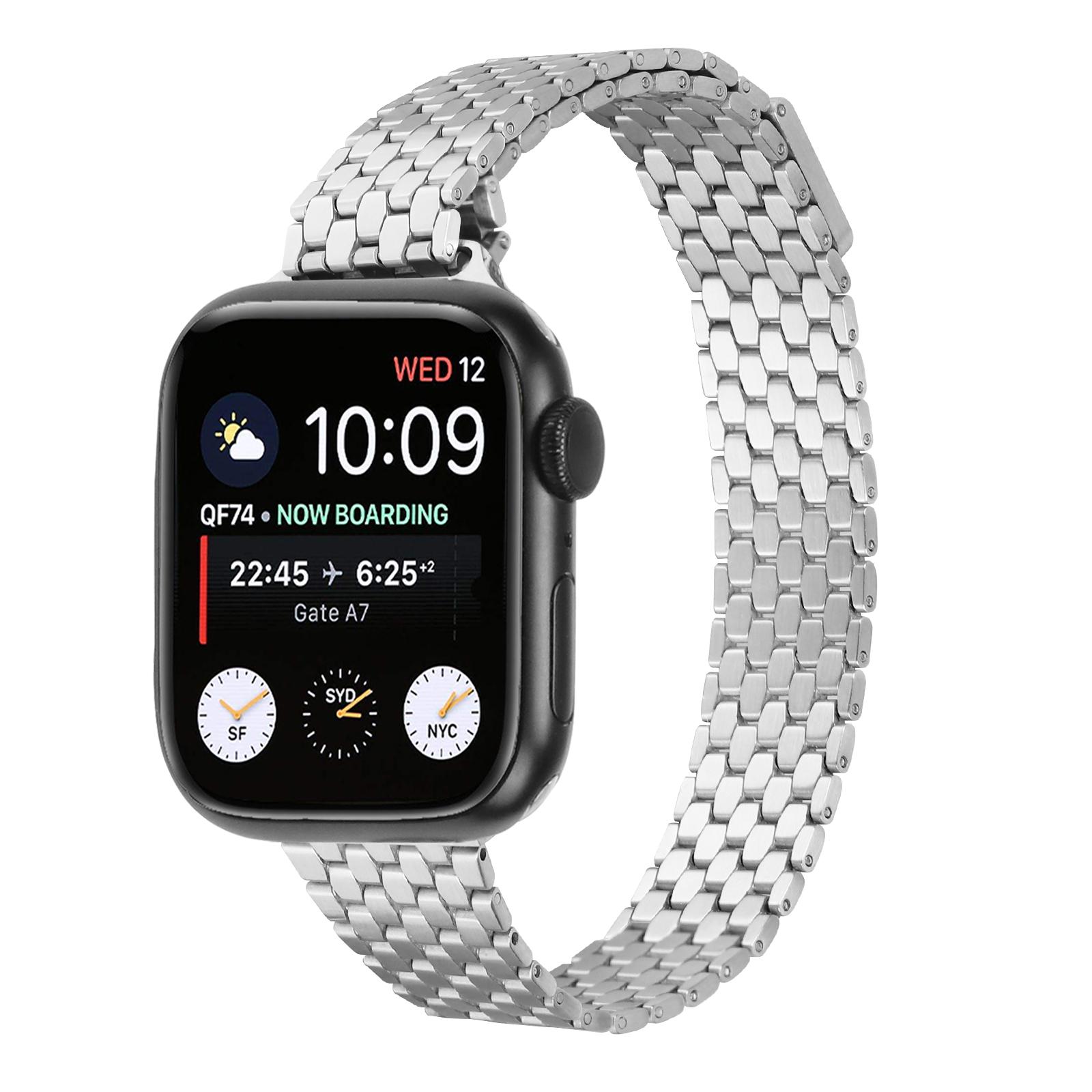 

Ремешок из нержавеющей стали для Apple Watch Ultra 2 серии 9, 8, 7, 6, 5, 4, 3, 2022, 2020, 49 мм, 38 мм, 40 мм, 41 мм, 42 мм, 44 мм, 45 мм, 38, 40, 41, 42, 44, 45, 49 мм, аксессуары 49mm