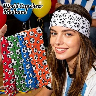 Elastic Football Headband Soccer Print Fan Cheering Hair Hoop 2026 Sport Headscarf  Sporting Events
