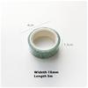 14 Design Green Plant Collection Washi Tape 15mm Leaf Fruit Plaid Mozaika Wzór Taśma maskująca Naklejka dekoracyjna
