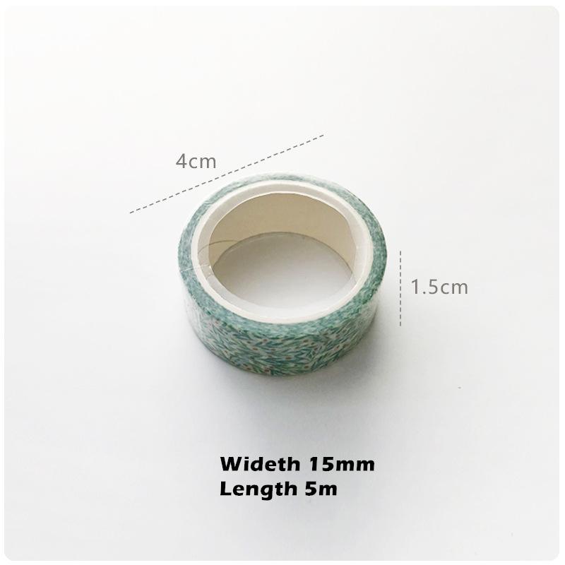 14 Design Green Plant Collection Washi Tape 15mm Leaf Fruit Plaid Mozaika Wzór Taśma maskująca Naklejka dekoracyjna