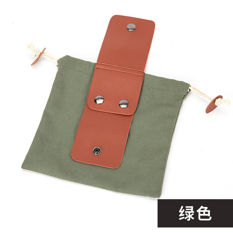 1pc Outdoor Foraging Bag Fruit Picking Bag Waist Hanging Tool Waist Bag Bundle Bag Folding Canvas Tool Storage Bag