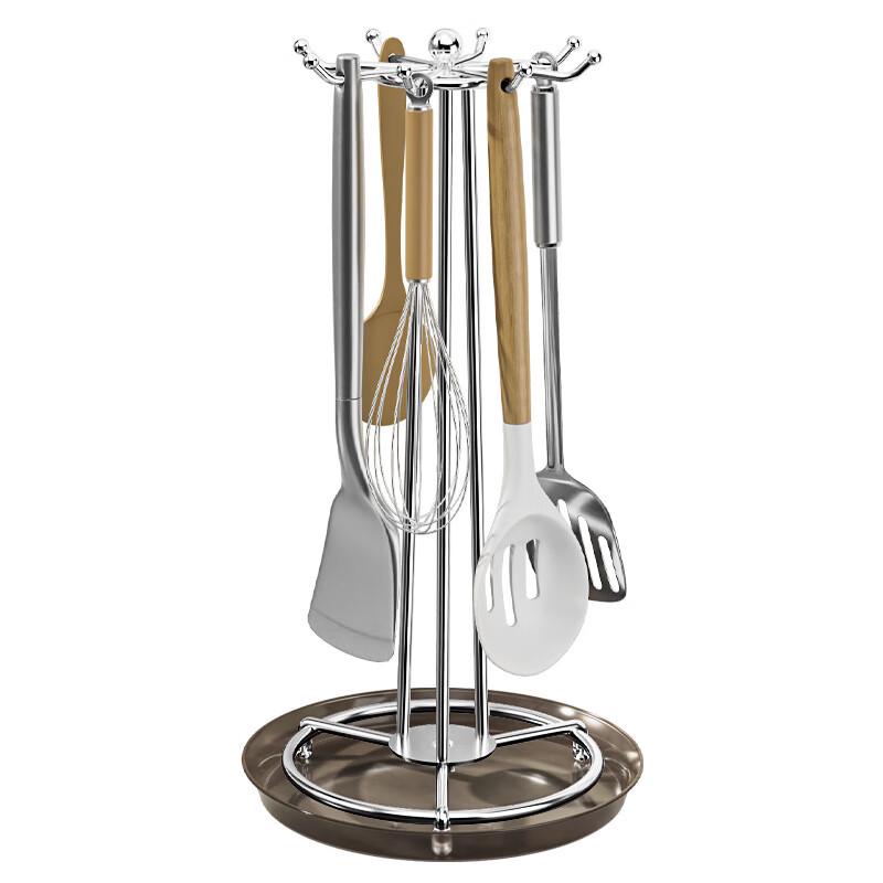 

Вращающаяся подставка для хранения кухонной утвари Guanzhuojia с крючками