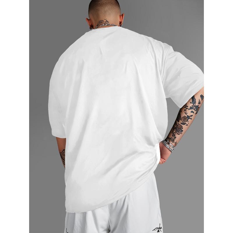 European Size Men'S Outdoor Casual Short-Sleeve T-Shirt Featuring an Industrial Metal Rock Warrior Graphic, a Trendy And Minimalist Base Layer.