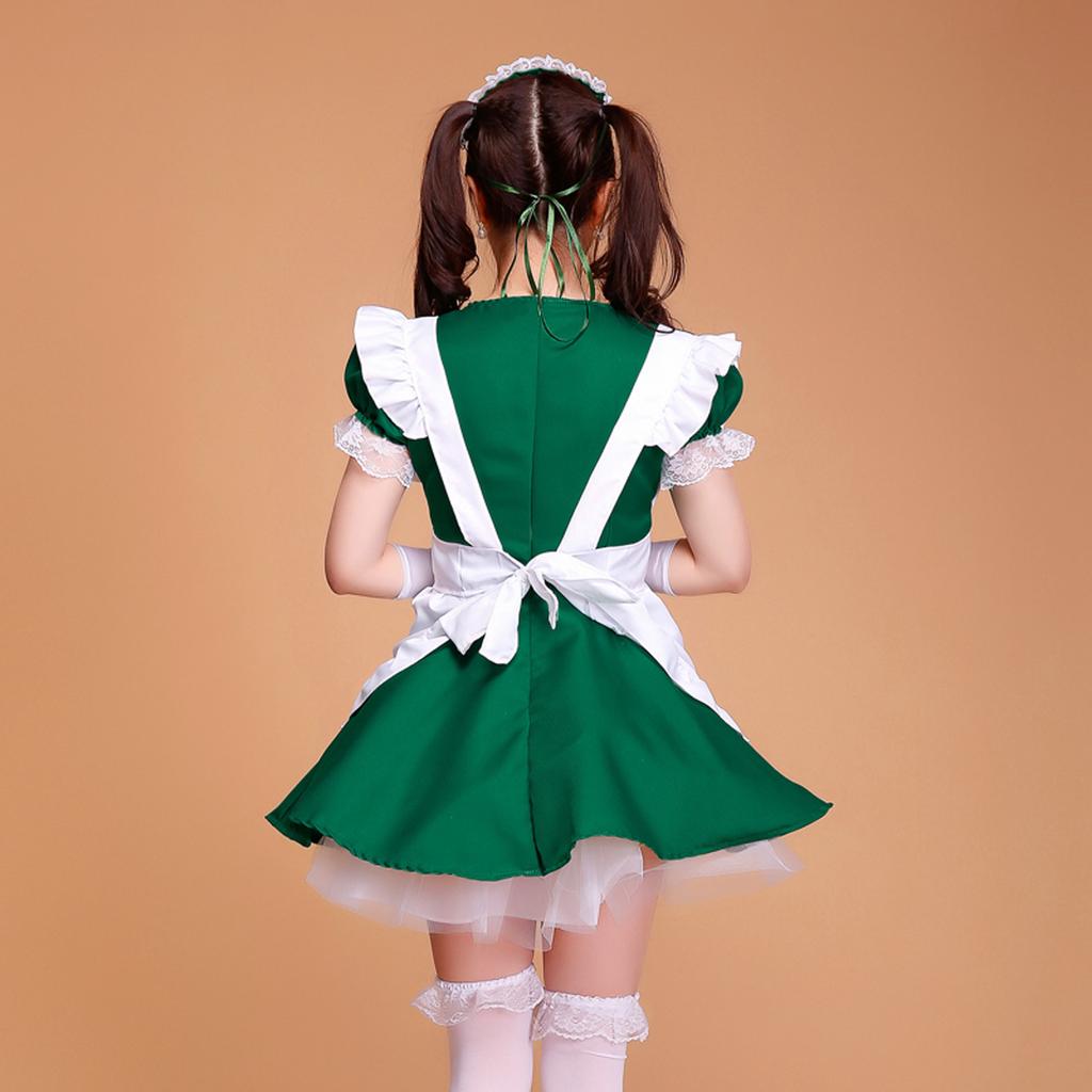 Lingerie  Cosplay Costume Women Headwear Apron Fake Collar Bowknot Dress