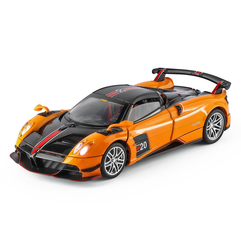 NEW 1/32 Pagani Huayra BC Supercar Alloy Car Model Sound and Light Pull Back Children's Toy Collectibles Birthday Gift