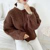 Top short design sense niche sweater women's coat autumn and winter new retro loose lazy knitted cardigan