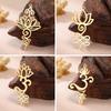 3pcs/lot Unalome Lotus Flower Necklace Earring Pendants Stainless Steel Yoga Buddhism Charms for Jewelry Making