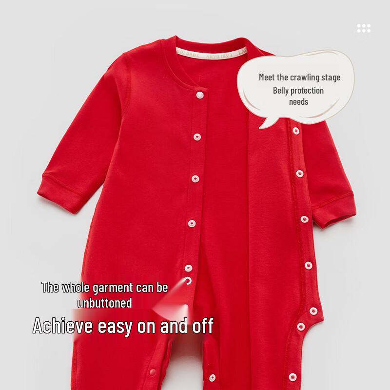 Rabbi Baby Festive Pure Cotton Long Sleeve Romper