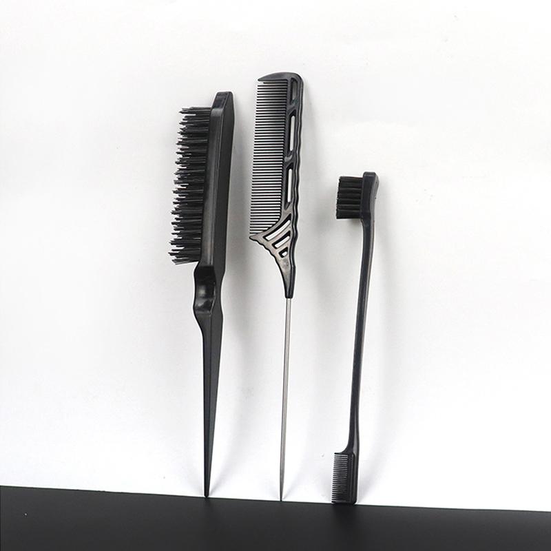 3Pcs/Set Double Sided Edge Control Hair Comb Hair Styling Hair Brush Tool
