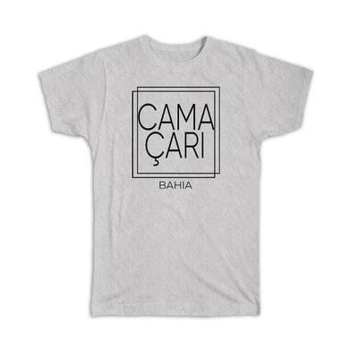 Gift T-Shirt : Camacari Bahia Square Modern Minimalist Font