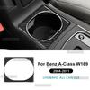 For Mercedes-Benz A-Class W169 B-Class W245 2004 2005 2006 2007 2008 2009 2010 2011 Real Soft Carbon Fiber Cup Holder Panel Trim