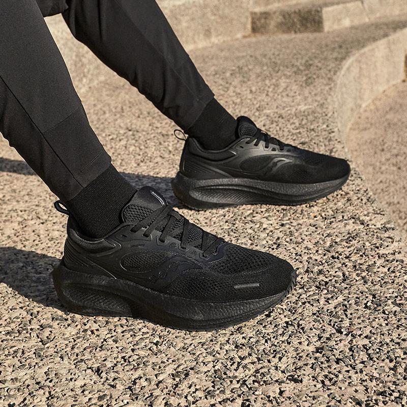 SAUCONY Surge 3 Versatile Comfortable Mesh Cushioning Support Low-Top Running Shoes Unisex Running Shoes Black S28215-3