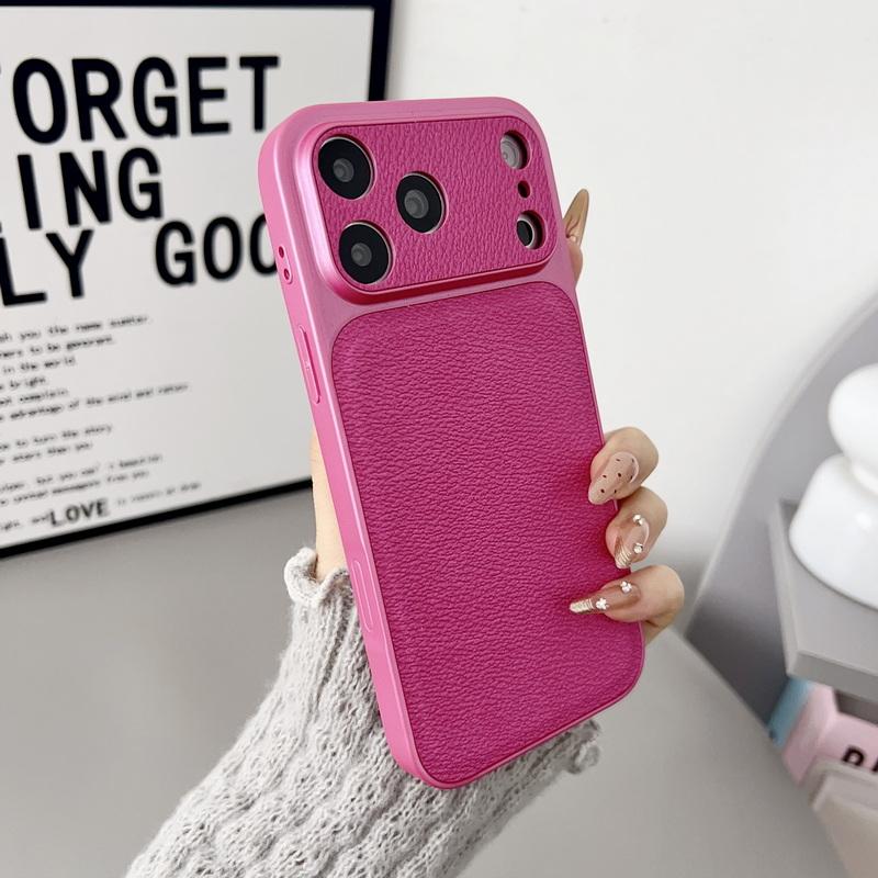 For iPhone 17 Pro Max Case Luxury Hybrid PC+PU Leather Matte Anti-skid Back Phone Cover Case For iPhone 16 15 14 13 Pro Max
