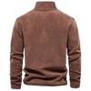 Men's Autumn and Winter New Item Standing Collar Half Zipper Long Sleeved Sweatshirt Standing Collar, Men's Fleece Top