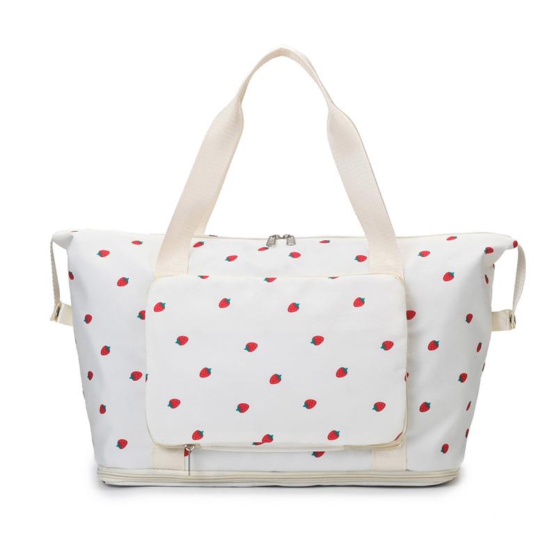 

Strawberry folding travel bag sports fitness bag бежевий