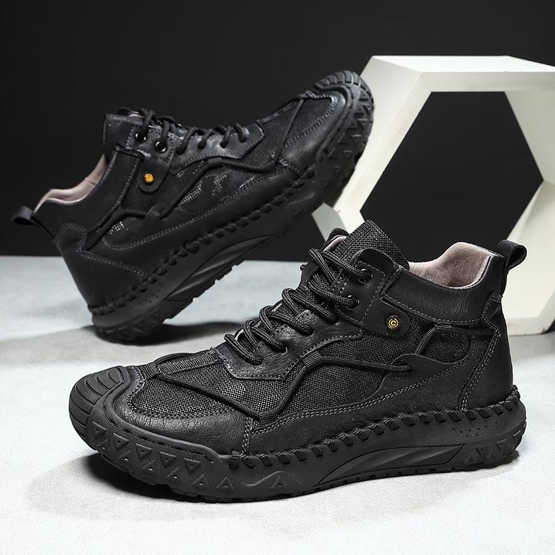 Autumn/Winter Men's High-Top Non-Slip Martin Boots: Outdoor, Casual, Hiking, Mountaineering, Plus Sizes 47-48.