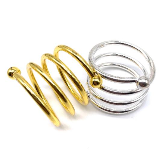 Klasické kroužky na ubrousky bez otřepů Hladké pokovení Slitina Pružina Korálek Držák na ubrousky Zlatý Stříbrný