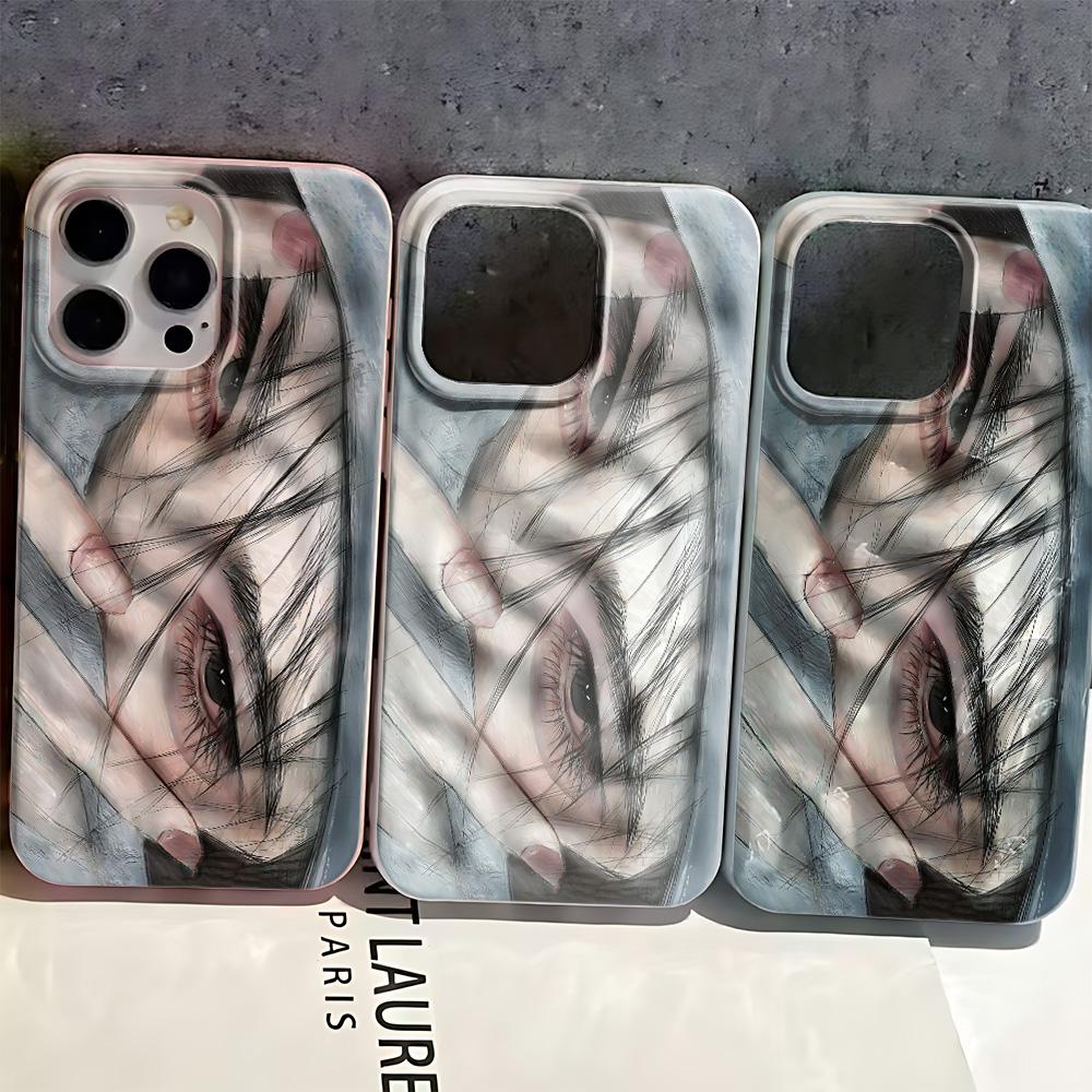 Two-Dimensional Girl Phone Case For Iphone 17Air 17 16 15 14 Plus 13 12 11 Pro Max Luxury Mobile Protective Coque Funda Cover