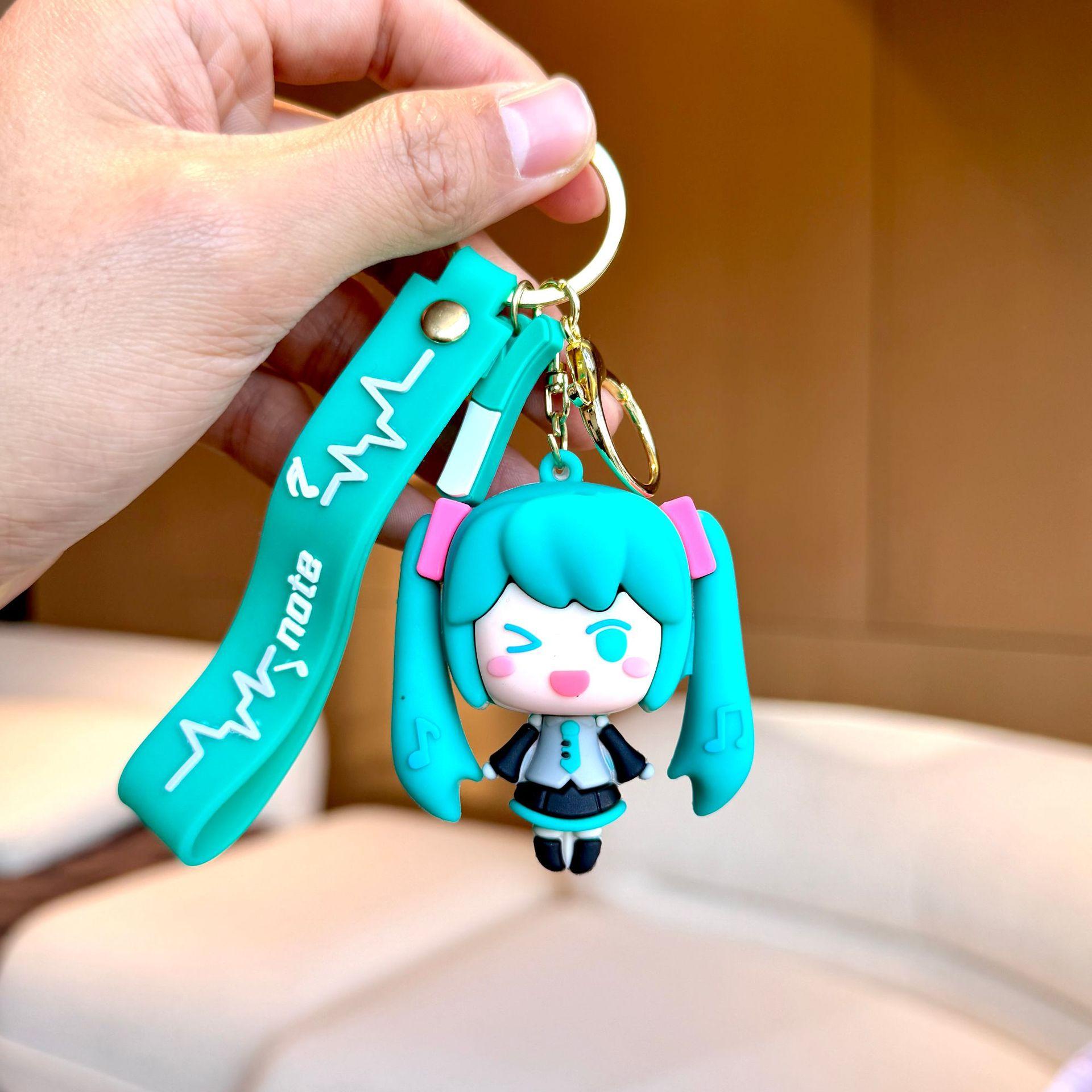 

Miku Hatsune Keychain Cute Anime Figure Pendant Lovely Girl Bag Charm Cartoon Doll Hanging Ornament Gift For Fans Cosplay