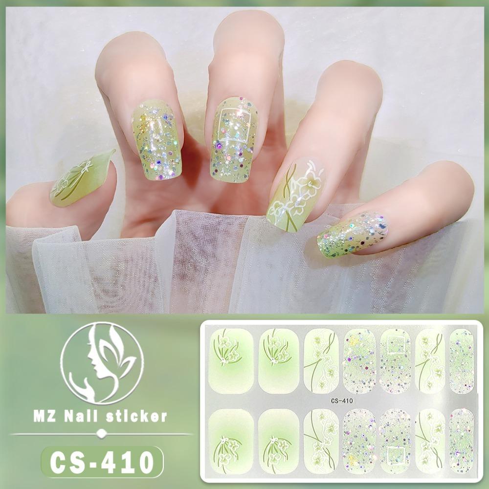 3D Nails Polish Wraps Nail Art Sticker Waterproof Gel Nail Stickers Set French Nail Decals Salon