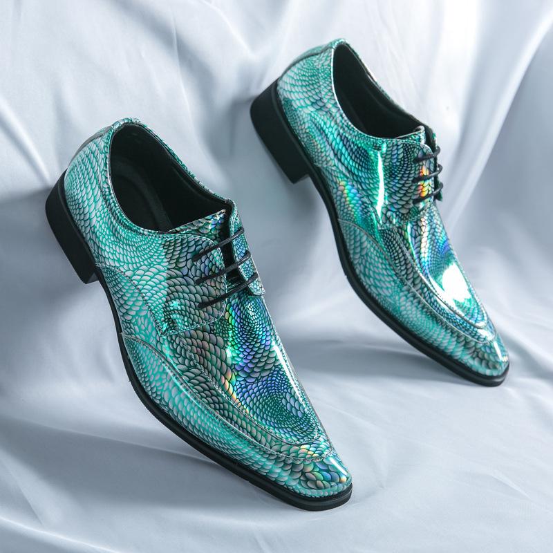 

Men s shoes large size four-season casual leather shoes fashion Chelsea pointed leather shoes British style men s wedding shoes 46