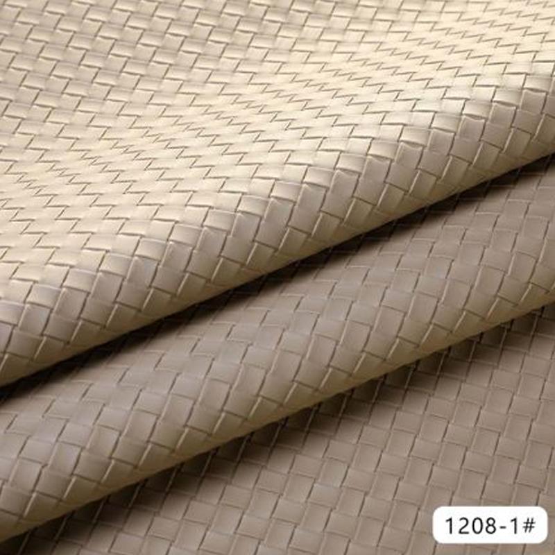 

100x137cm Woven Pattern Synthetic Leather Fabric Soft PU Leather Sewing Diy Sofa Background Car Interior Upholstery Home Decor