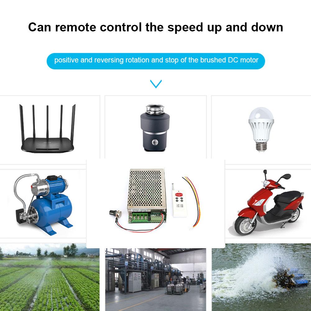 Wireless Remote Control DC Motor Governor Speed Controller 12V24V30V 30A Forward and Reverse