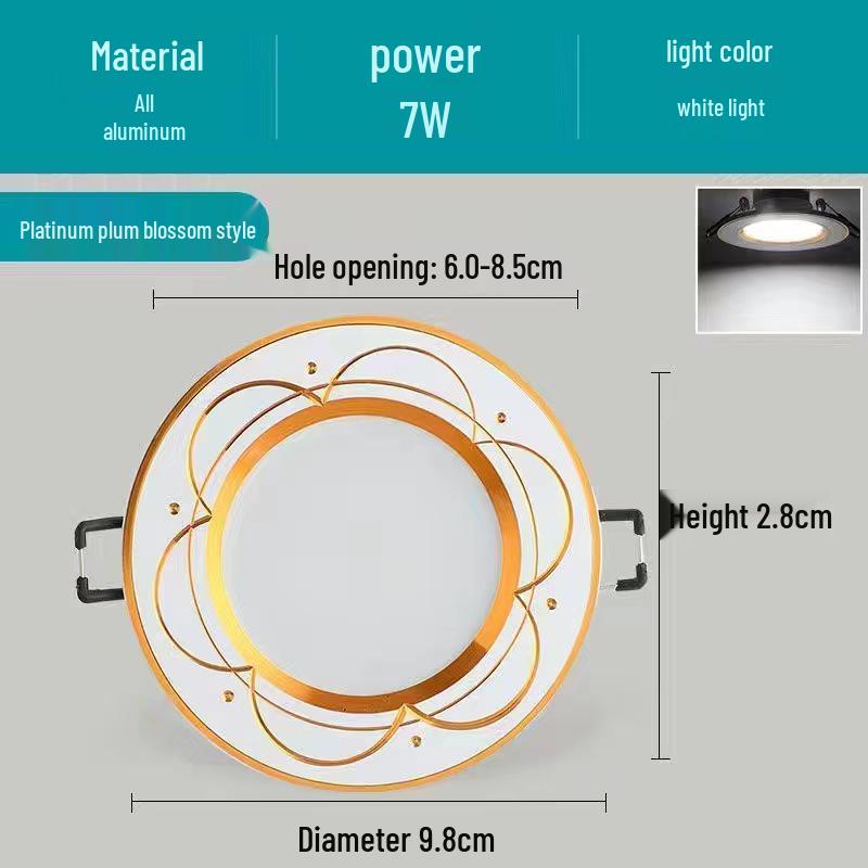 5W Dimmable Ceiling Downlight with 3-Color Settings