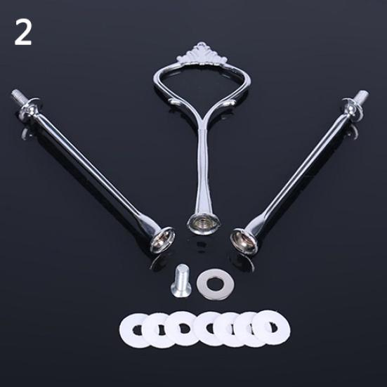 

1 комплект, 2 или 3 яруса, витрина для свадебной вечеринки, подставка для тарелки для торта, поднос для сладостей, кекс серебряный