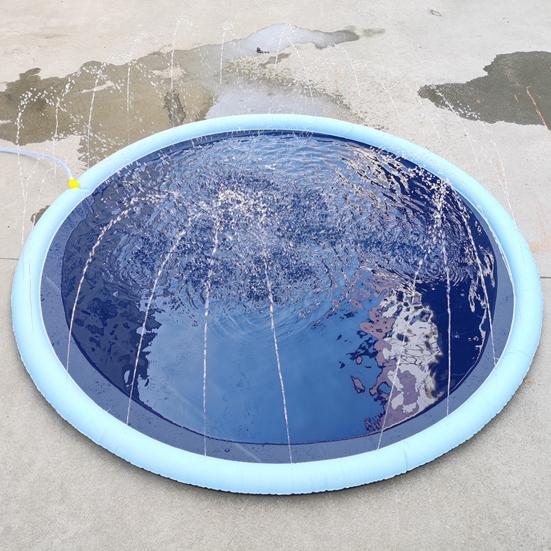 Water Splash Pad for Kids Dogs Leakproof Splash Pool Adjustable Water Spray Mat for Toddlers Outdoor Summer Toy