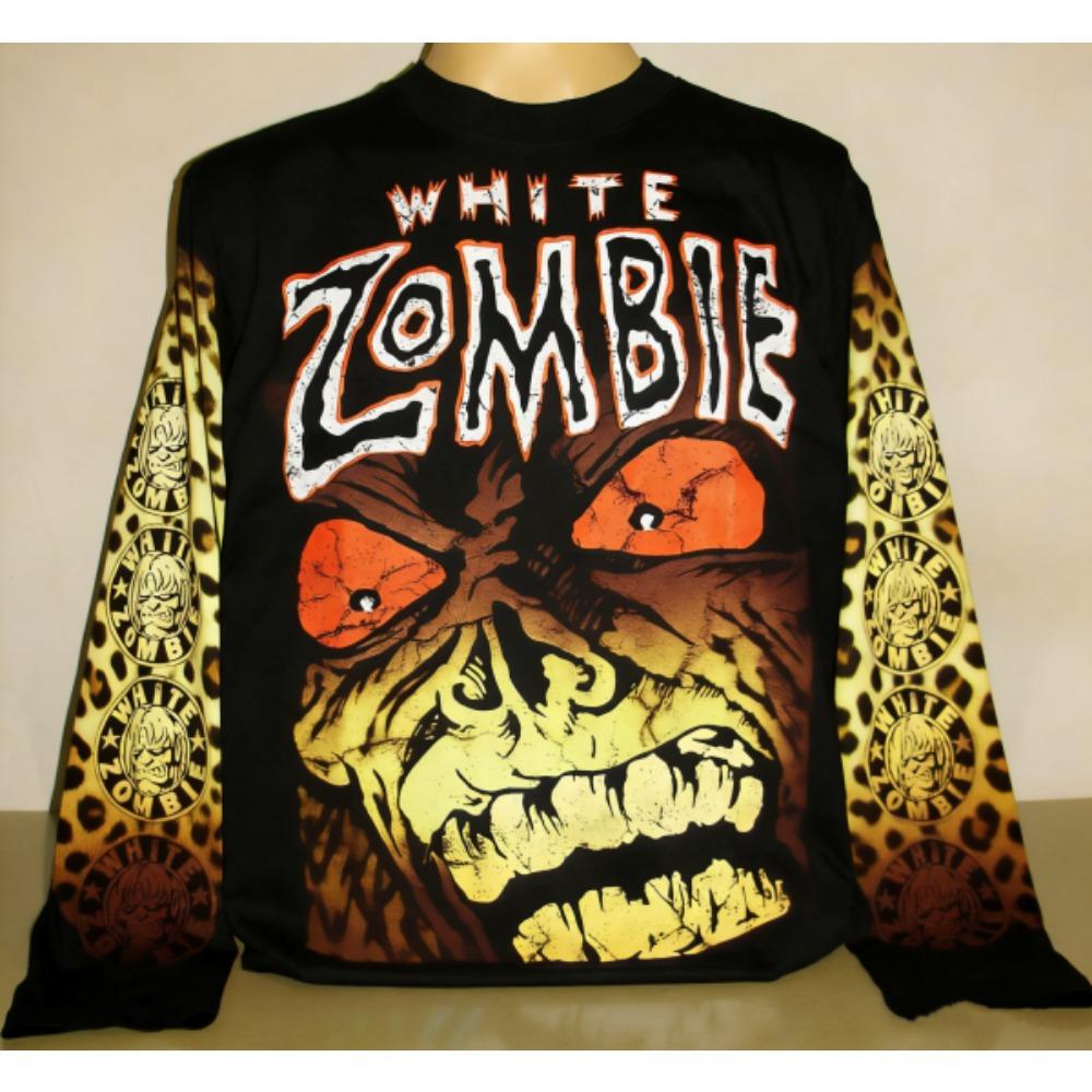 

Spring Retro Leopard Zombie Print Pullover Europe America Fashion Comfortable Men s Long Sleeve T-shirt Outdoor Oversized Tees Top S