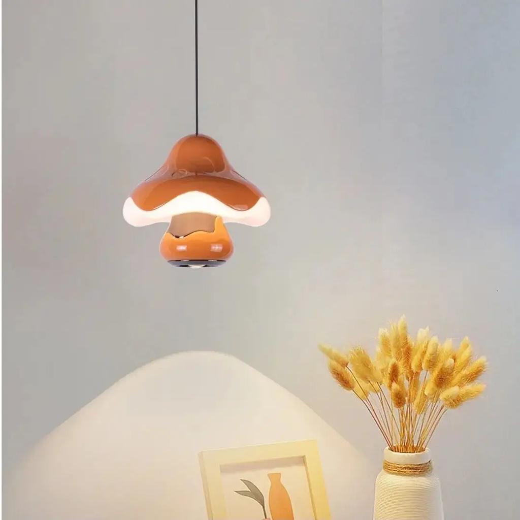 Cream wind children's room small chandelier touch atmosphere Bedroom bedside table simple fashion hanging wire lamps.