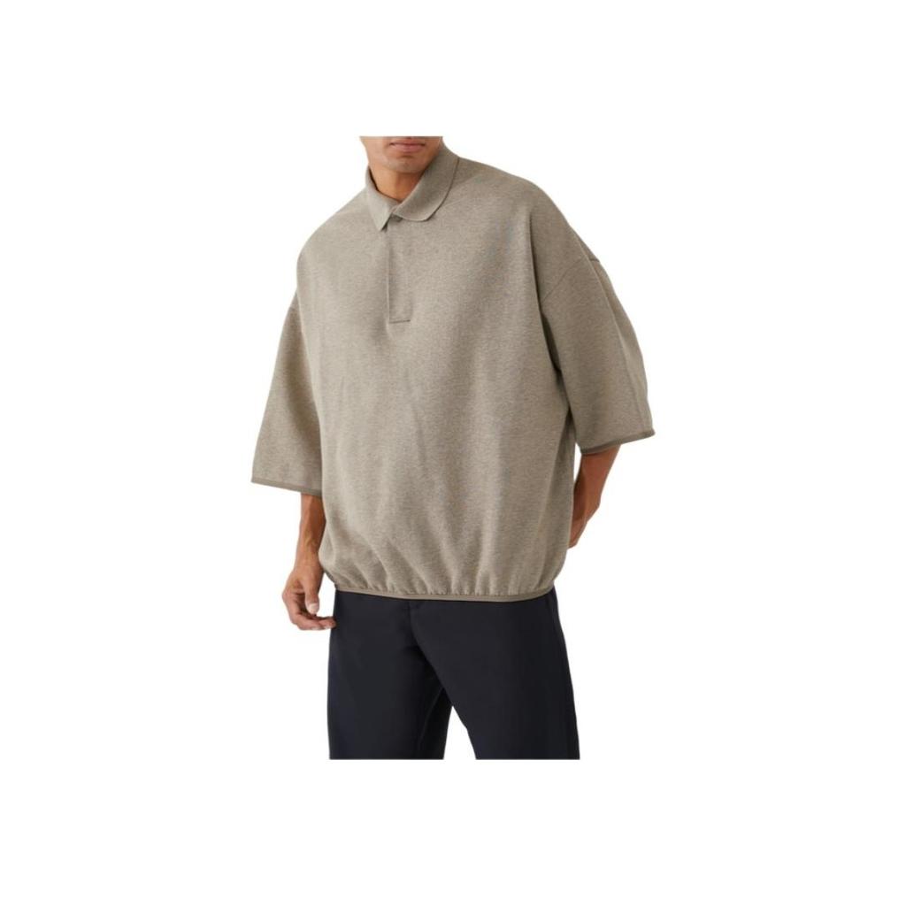 Fear of God Essentials 3/4 Sleeve Polo Heather Grey Men Tops 192SU244401F