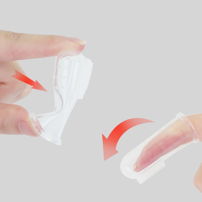1Pc Hot Pet  Finger Toothbrush Super Soft Non Toxic Teddy Dog Brush Bad Breath Tartar Teeth Tool Dog Cat Cleaning Pet Supplies