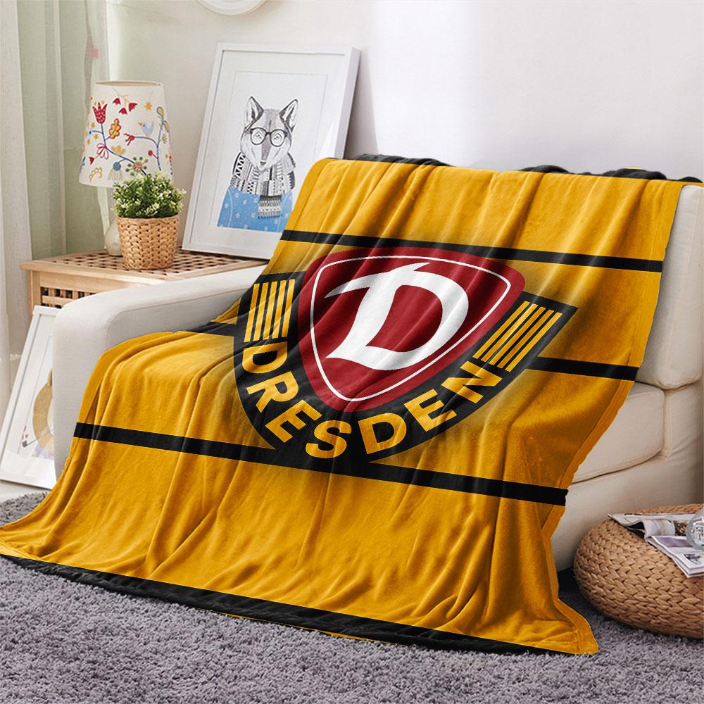 1 Stück Dynamo Dresden gemusterte Flanelldecke für alle Jahreszeiten geeignet für Heimdekoration Wärme und Komfort Geschenke Feiertagsgeschenk