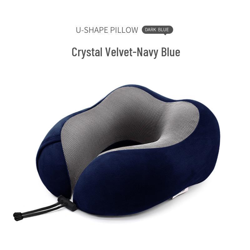 Memory Foam U-shaped Neck Support Pillow for Office, Travel, and Airplane Use