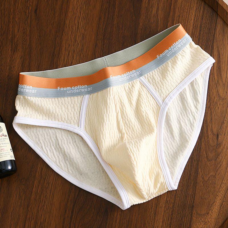 

1 шт. нижнее белье мужские из чистого хлопка треугольные брюки сексуальные и удобные шорты для среднего возраста и молодежи леггинсы 3XL бежевый