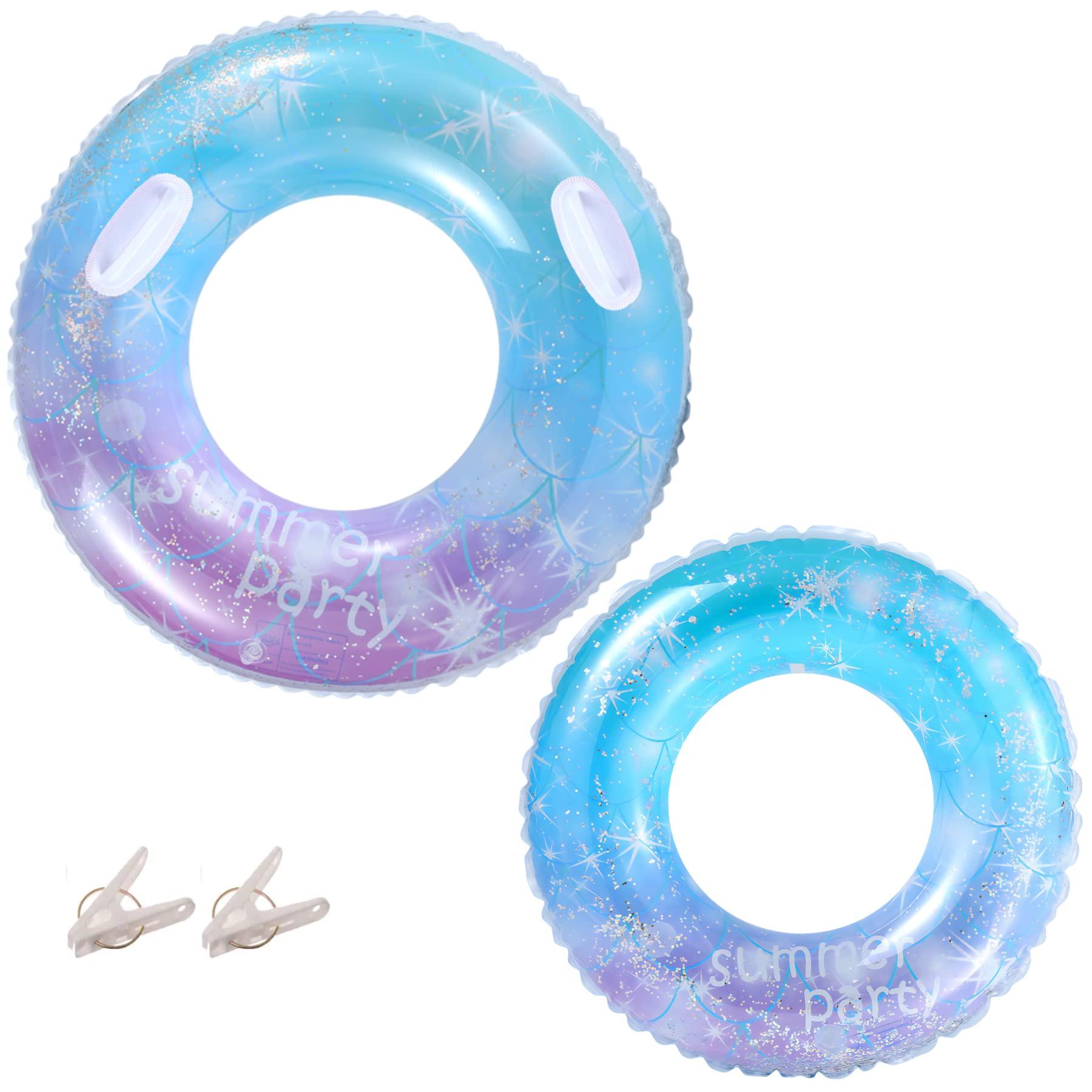 

REGANOIR Надувные круги для детей и Набор Звездный для мальчиков и 60 см 80 см 12 лет Взрослых, 2, Милый, Блестящий, Небо, Девочки, 100 см, 90 см, 80 см, 70 см, (100см синий