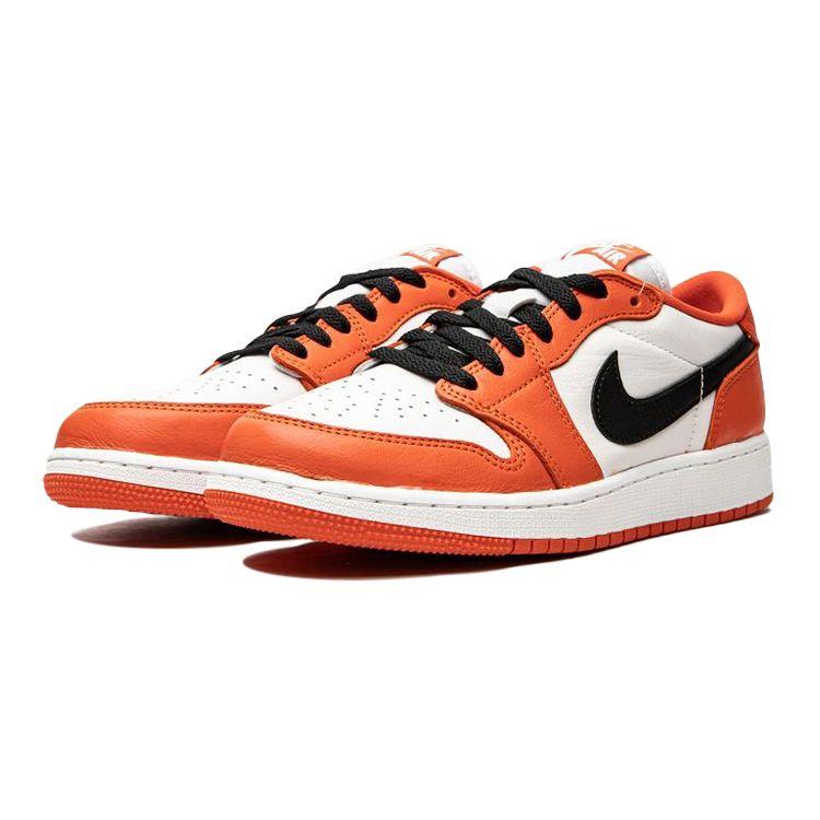 Air Jordan 1 Retro Low OG GS Starfish Kids Sneakers Orange White Black CZ0858-801