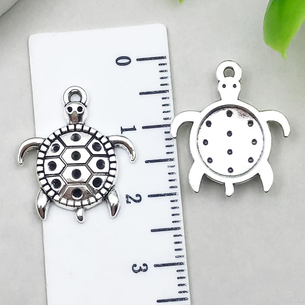 Antique Silver Ocean Starfish, Seahorse & Shark Pendant Charm for DIY Jewelry