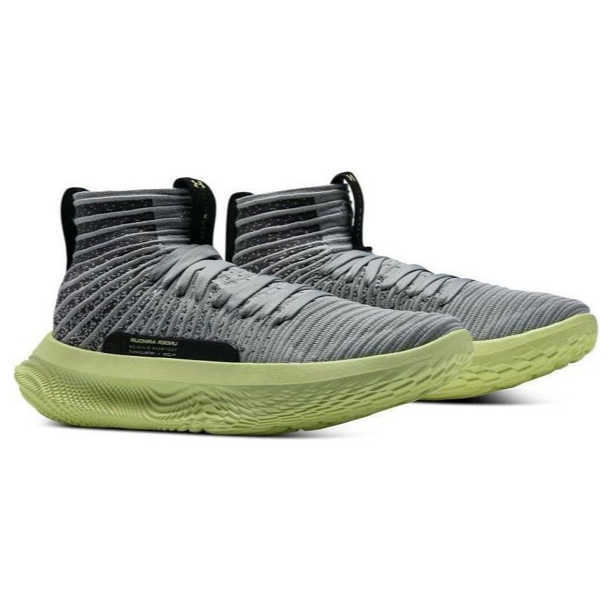 Under Armour Flow FUTR X Elite Mod Grey Sonic Yellow Unisex Sneakers Castlerock 3024977-100