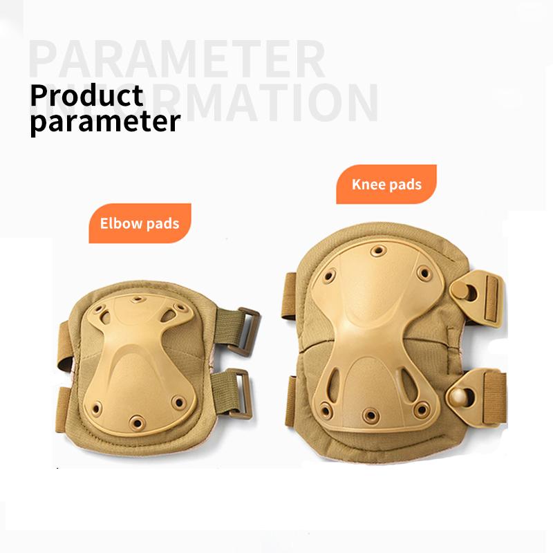 JSJM Tactical Knee Pad Elbow CS Protector Outdoor Sport Hunting Kneepad Safety Gear Knee Protective Pads