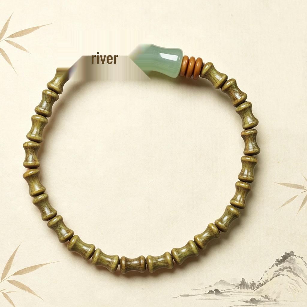 Argentina Green Sandalwood Beaded Bracelet: 8mm Buddhist Rosary for Men & Women