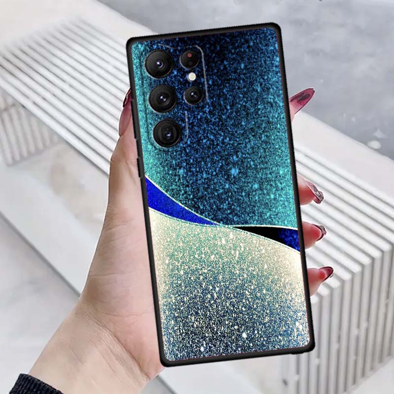 

Artistic metal style pattern Phone Case For Samsung Galaxy S26 S25 S24 S23 S22 S21 S20 Ultra Plus FE 5G Black Soft TPU Galaxy S24 FE