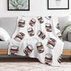 Nutella Pattern Set Throw Blanket Compact Warm Blanket for Car Road Trip